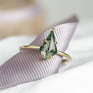 Ring with kite moss agate SAMUEL Thumbnail