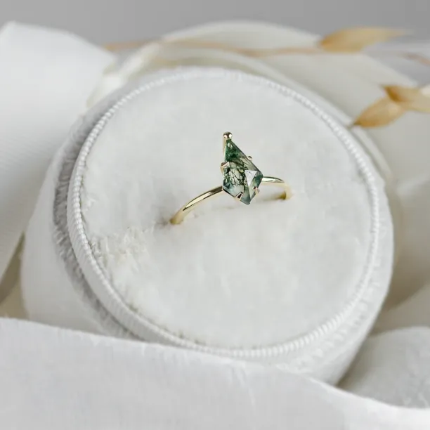 Ring with kite moss agate SAMUEL Image