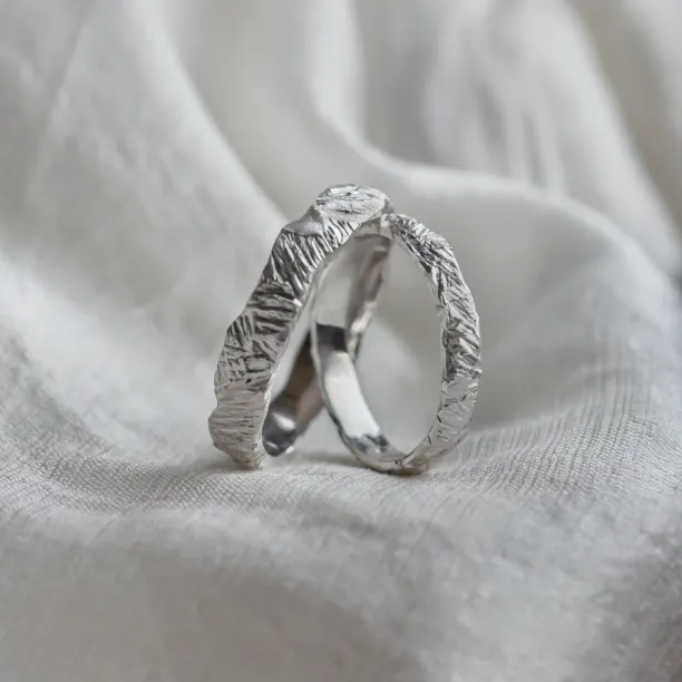 Atypical wedding rings with unique structure KYRA  Image