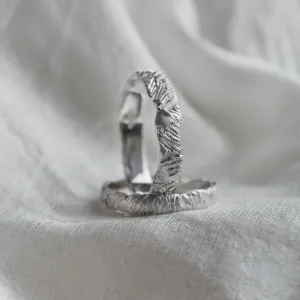 Atypical wedding rings with unique structure KYRA  Thumbnail