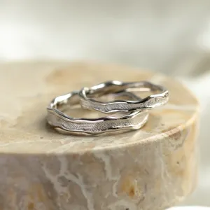 Organic matching wedding rings SAVANNAH Thumbnail