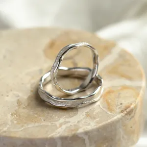 Organic matching wedding rings SAVANNAH Thumbnail