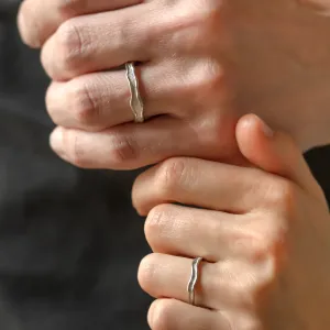 Organic matching wedding rings SAVANNAH Thumbnail