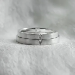 Matte diamond wedding rings LUCA Thumbnail