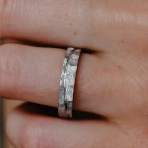 Gold wedding rings with scratched surface LUGO Thumbnail