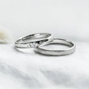Matte and shiny wedding rings LEONIDAS