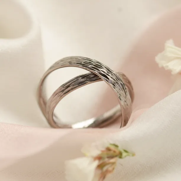 Original wedding bands with unusual surface MIA Image