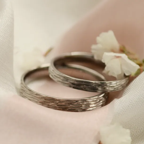 Original wedding bands with unusual surface MIA Image