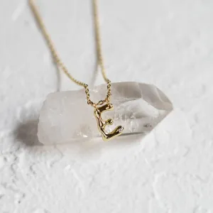 Gold letter pendant with diamond JEAN Thumbnail