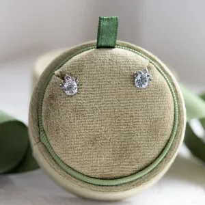 Gold aquamarine and salt & pepper diamond earrings BELLA Thumbnail