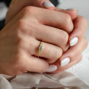 ORSET gold diamond engagement ring Thumbnail