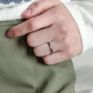 Black rhodium and black diamond wedding rings DUE Thumbnail