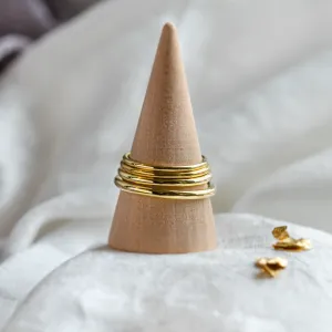 LOBE wedding gold rings Thumbnail