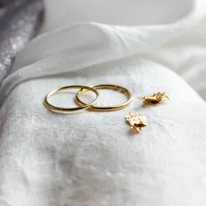 LOBE wedding gold rings Thumbnail