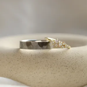 Unique black rhodium and diamond wedding rings ROMA Thumbnail