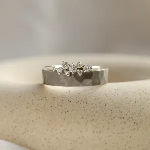 Unique black rhodium and diamond wedding rings ROMA Thumbnail