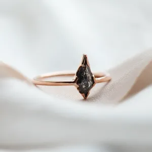 Basic salt'n'pepper diamond ring WILMA Thumbnail