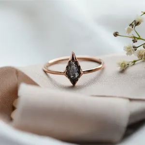 Basic salt'n'pepper diamond ring WILMA Thumbnail