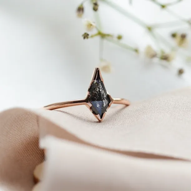 Basic salt'n'pepper diamond ring WILMA Image