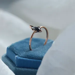 Basic salt'n'pepper diamond ring WILMA Thumbnail