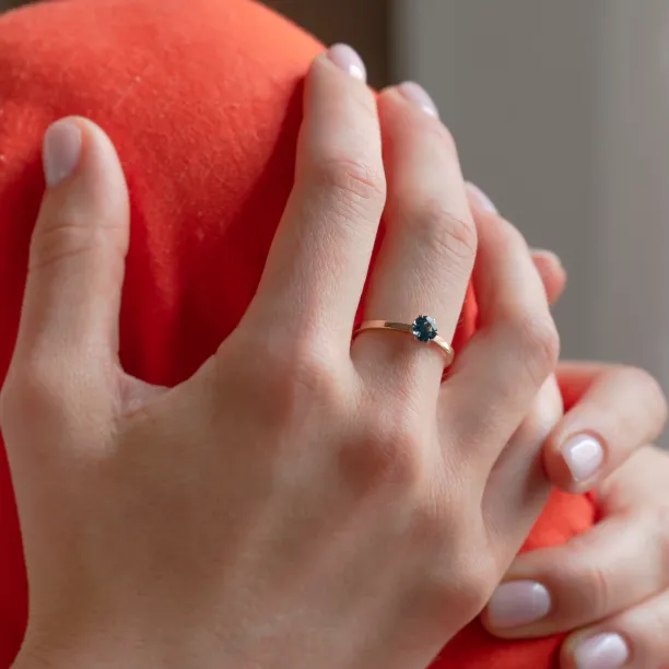 Engagement ring with london blue topaz BLAINN Image