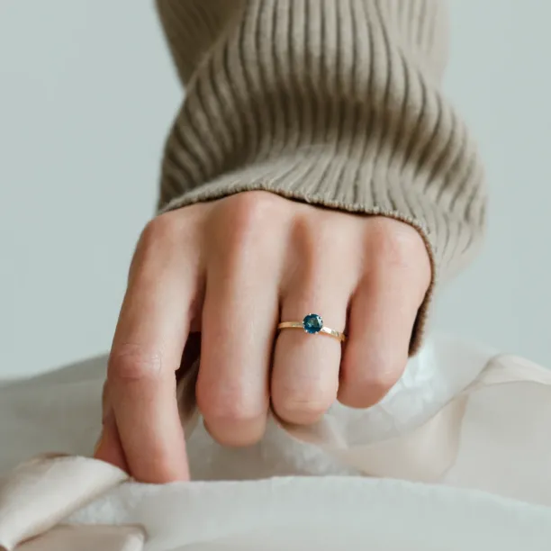 Engagement ring with london blue topaz BLAINN Image