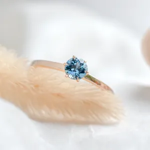 Engagement ring with london blue topaz BLAINN Thumbnail