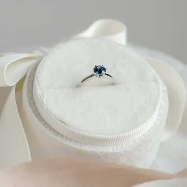 Engagement ring with london blue topaz BLAINN Image