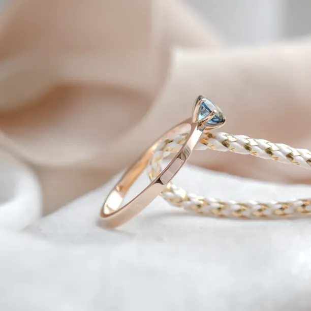 Engagement ring with london blue topaz BLAINN Image