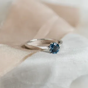 Engagement ring with london blue topaz BLAINN Thumbnail