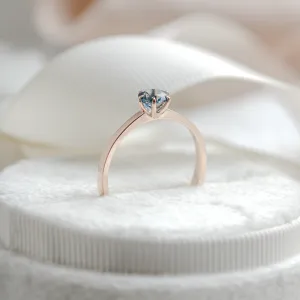 Engagement ring with london blue topaz BLAINN Thumbnail