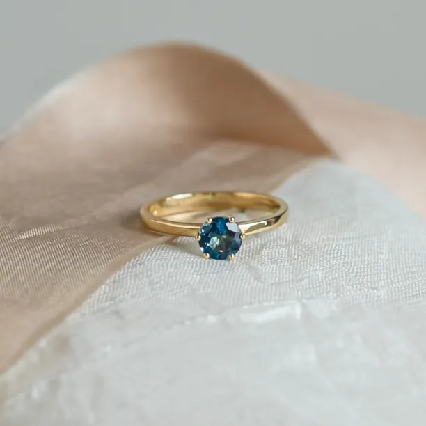 Engagement ring with london blue topaz BLAINN Image