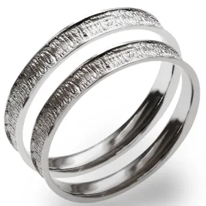 Original wedding bands with unusual relief ALBERO