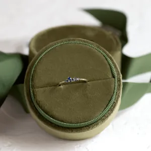 Gold ring with sapphires CLUSTER Thumbnail