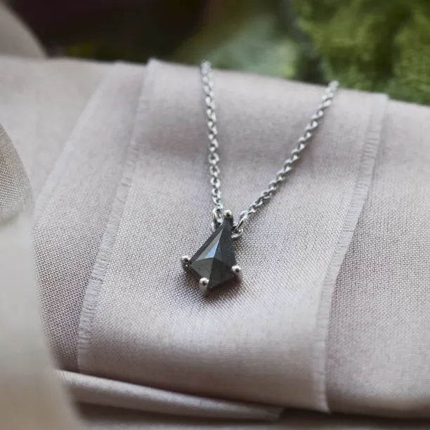 Gold necklace with salt and pepper diamond SYDNEI Image