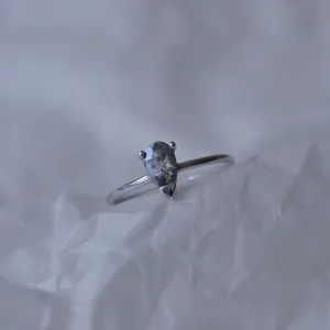 Gold ring with salt and pepper diamond ESSO Thumbnail