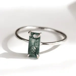 Gold ring with moss agate MOS Thumbnail