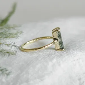 Gold ring with moss agate MOS Thumbnail