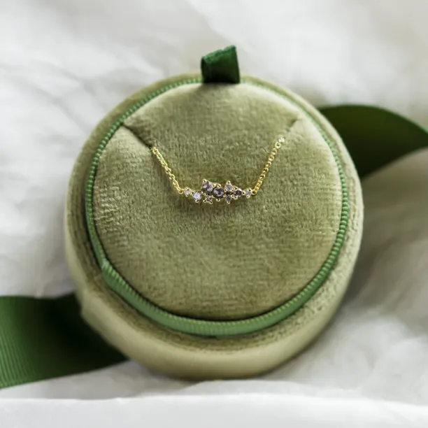 Gold bracelet with diamonds salt and pepper diamonds CLARE  Image