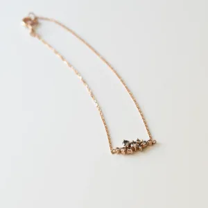 Gold bracelet with diamonds salt and pepper diamonds CLARE  Thumbnail