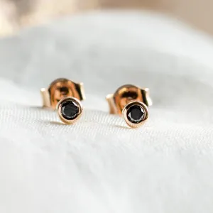 ANY Golden stud earrings with a black diamond Thumbnail