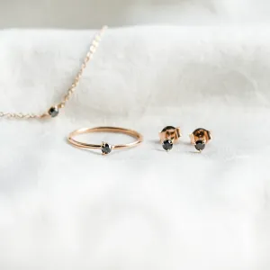 Minimalist jewelry collection with black diamond DUNCAN Thumbnail