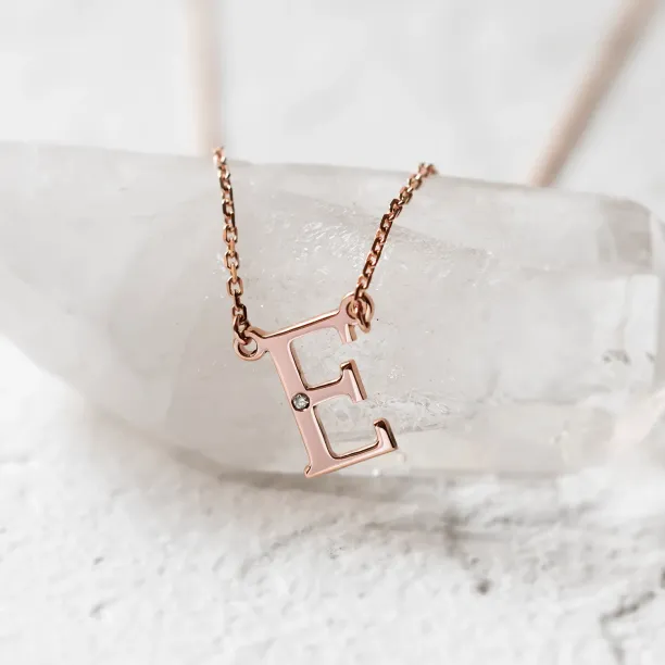 VERTE Name gold diamond pendant Image