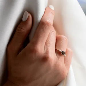 Natural green sapphire and diamond engagement ring MAIDEN Thumbnail