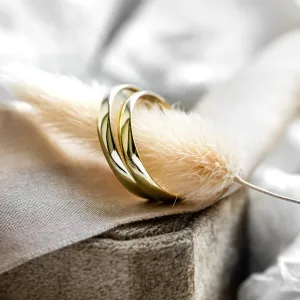 Solid wedding rings made of yellow gold VIRGINIE Thumbnail