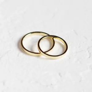 Flat wedding rings made of yellow gold JERSEY Thumbnail