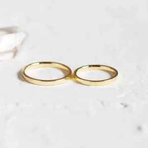 Flat wedding rings made of yellow gold JERSEY Thumbnail