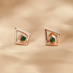 Modular gold kite earrings with gemstones KAYLEE Thumbnail