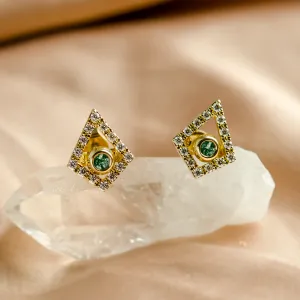 Lab-grown diamond kite earrings with removable gemstone JAY Thumbnail
