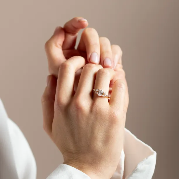 Unique lab-grown diamond engagement ring CAIRA Image